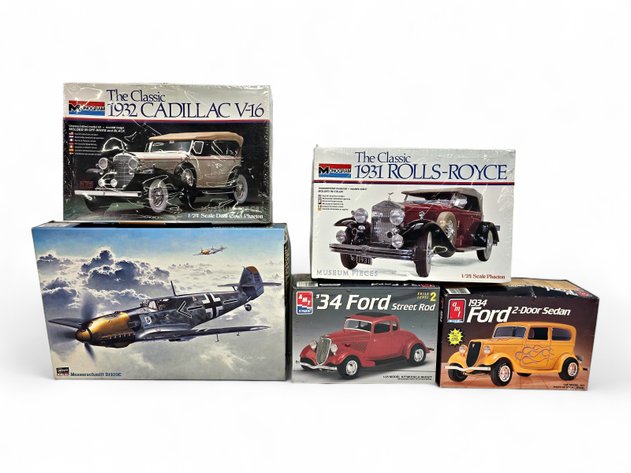 Monogram 1931 Rolls-Royce, 1932 Cadillac, German WWII Plane & More Model Kits