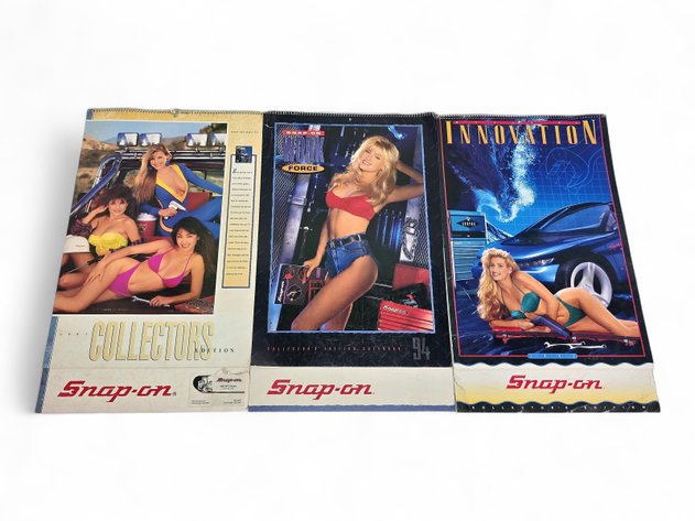 1991, 1993 & 1994 Snap-on Pin-Up Collector's Edition Calendars
