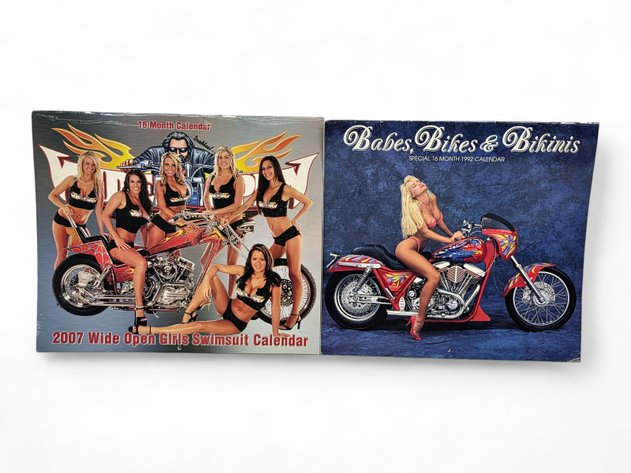 2007 Wide Open Girls Swimsuit & 1992 Babes, Bikes & Bikinis Calendars