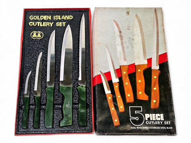 Golden Island 5-Piece Cutlery Set with Jade Handles