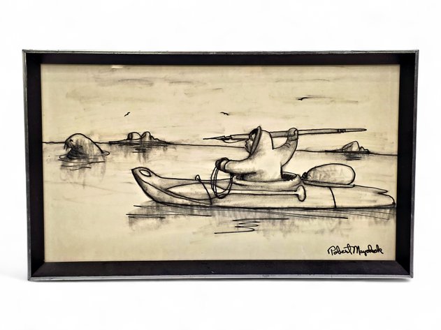Robert Mayokok Seal Hunter Original Sketch