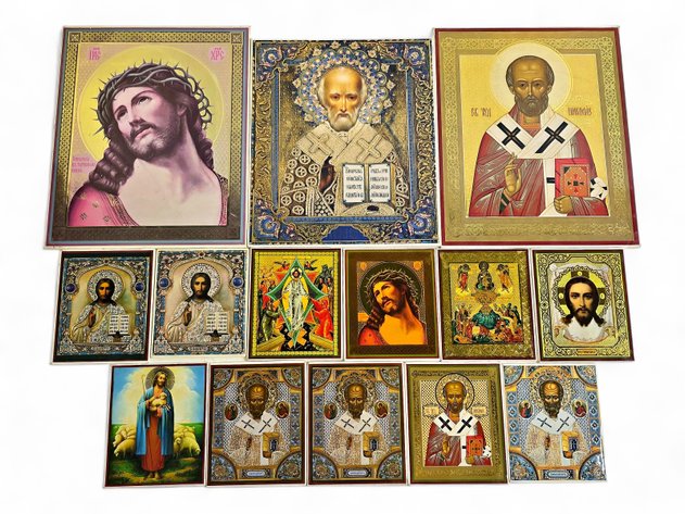 14x Eastern Orthodox Icons