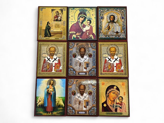 9x Sophrino Russian Orthodox Icon Plaques