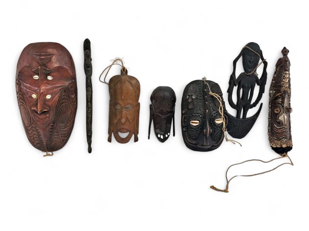 Carved African Folk Art Masks