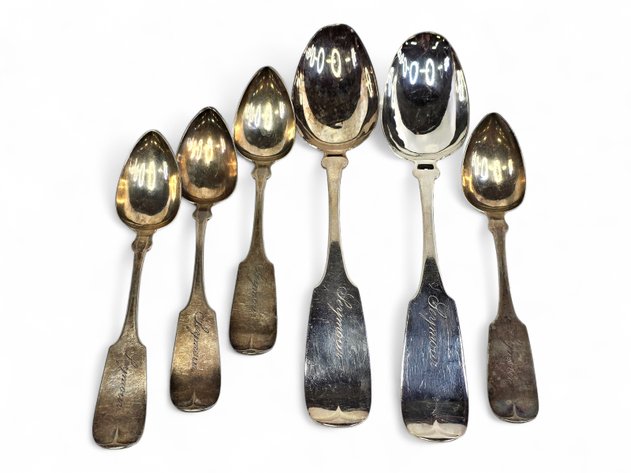 F. Williams Coin Silver Spoons