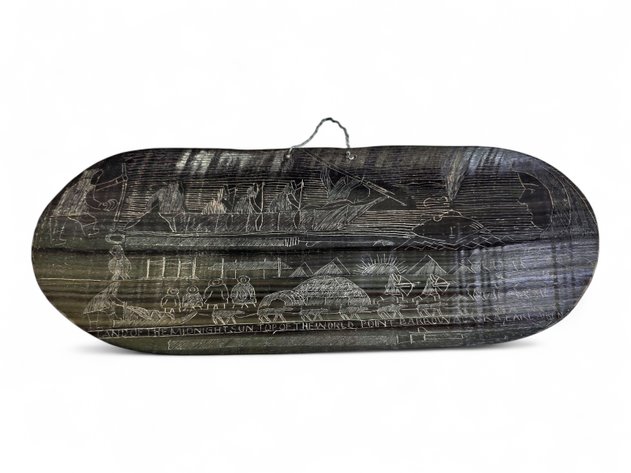 Earl Aiken Etched Baleen Artwork