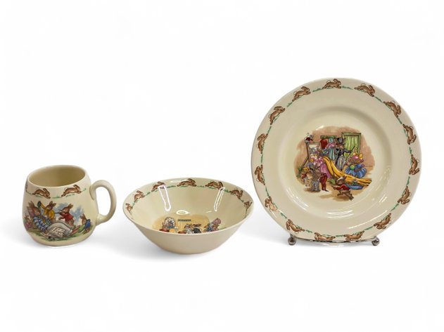 Royal Doulton Bunnykins Ceramic Salad Plate, Bowl & Mug