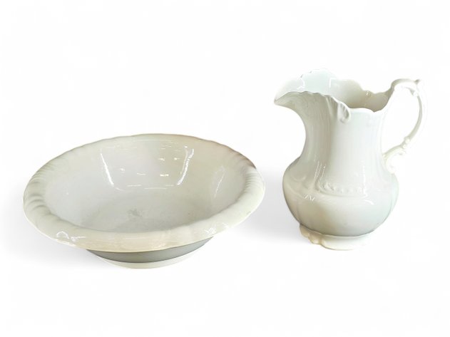 Homer Laughlin Wash Basin & K.T. & K. Co. Pitcher