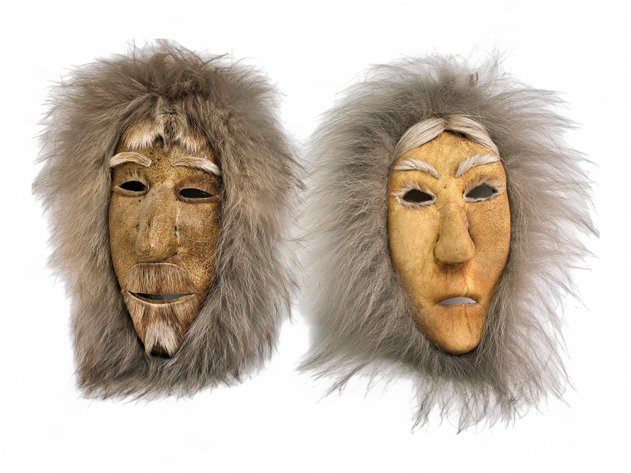 Caribou Hide & Fur Anaktuvuk Pass Female, Male Masks