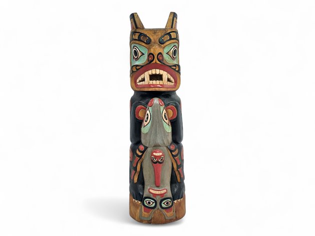 Hand-Carved PNW Coast Totem