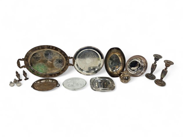 Silver-Plated Tableware - Platters, Trays, S&P Shakers & More