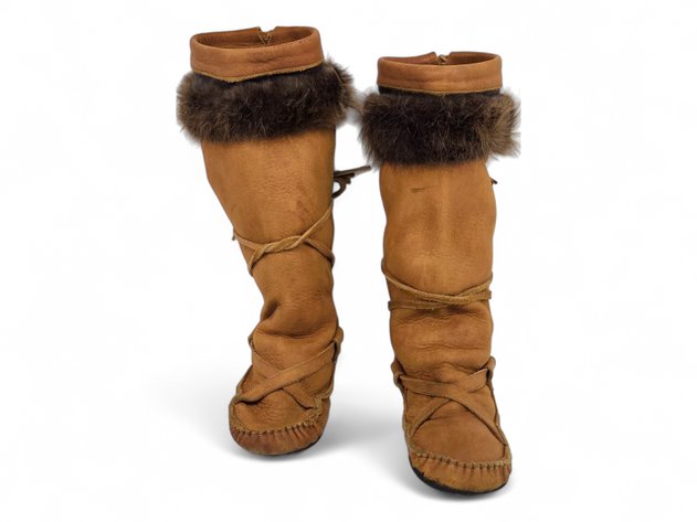Beaver Fur & Leather Mukluks