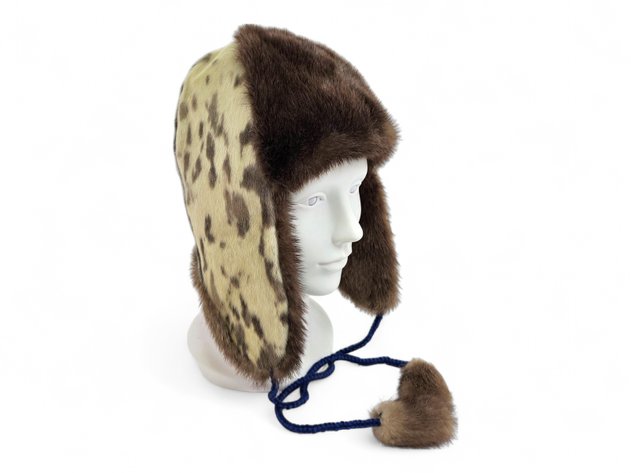 Spotted Seal Fur Trappers Hat