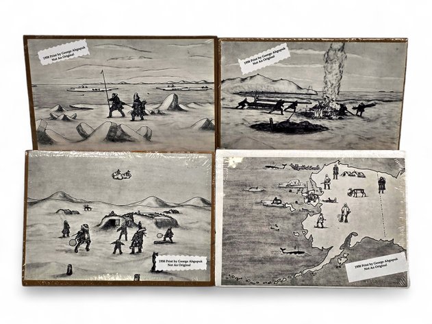 4x George Ahgupuk Prints c. 1958