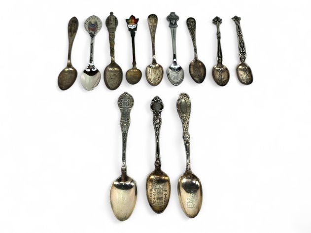 Souvenir Spoons w/ Sterling Silver
