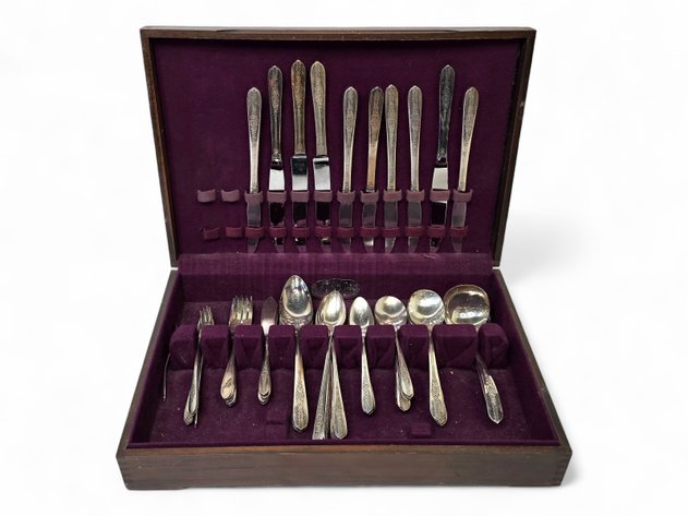 Silver-Plated & Stainless Steel Nobility Plate Flatware Set