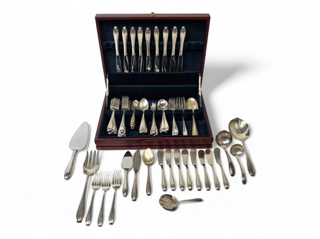 Wallace Sterling Silver Flatware w/ Wooden Box