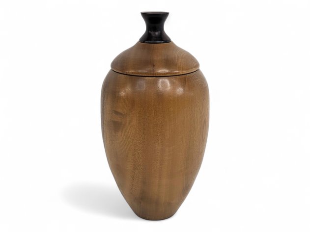 Bill Bowers Myrtle Wood & Black Wood Urn