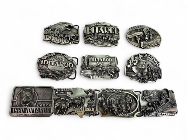 10x 1980-1989 Iditarod Belt Buckles