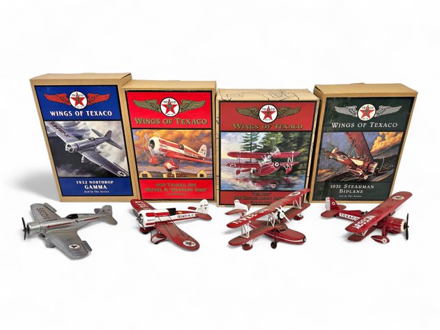 Ertl Diecast Northrop Gamma, Stearman Biplane & More Model Planes w/ Boxes