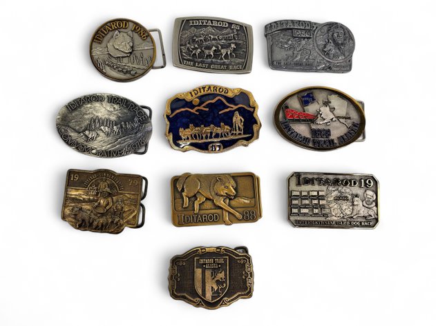 10x 1978-1991 Iditarod Belt Buckles