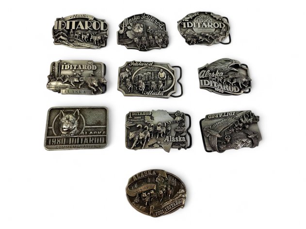 10x 1980-1989 Iditarod Belt Buckles