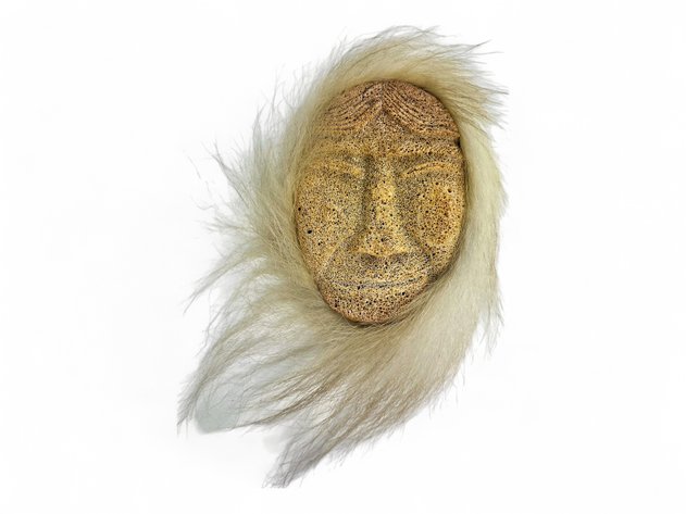 Evans Apatiki Whale Bone Mask w/ Fur