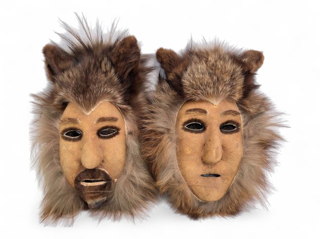 Caribou Hide & Fur Anaktuvuk Pass Female, Male Masks
