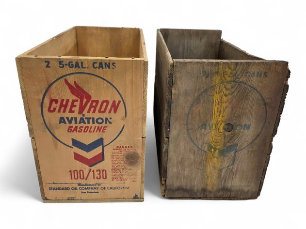 Chevron Aviation Gasoline Shipping Crates