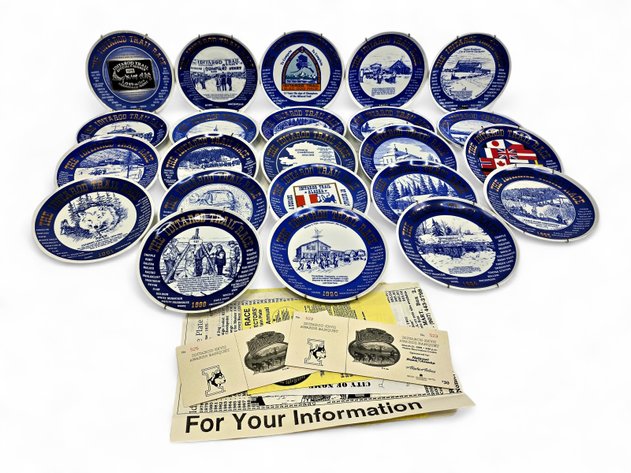 23x 1979-2000 Annual Iditarod Series Plates & More