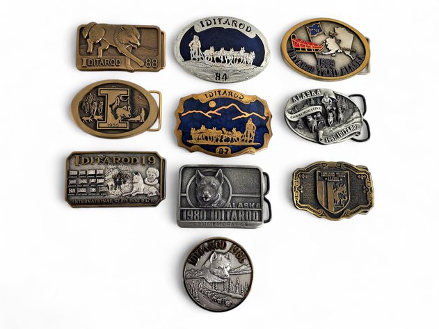 10x 1979-1991 Iditarod Belt Buckles