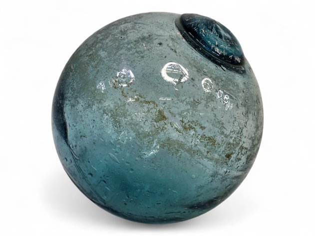 Japanese Blue Glass Fishing Float