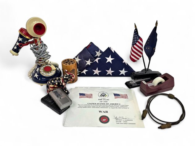 American Flags, 1973 Telephone, Sony Cassette-Corders & More
