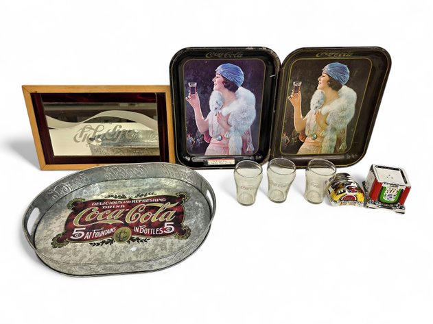 Hebrew Coca-Cola Mirror, Antique-Style Serving Trays, Salt & Pepper Shakers & More