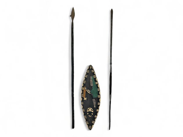 African War Shield & Tribal Hunting Weapons