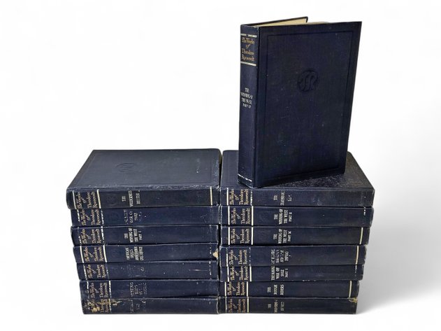 The Works of Theodore Roosevelt Navy Blue Hardcover