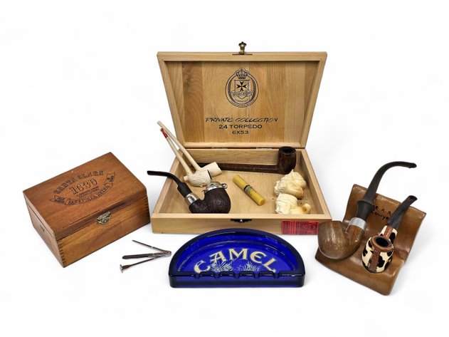 Hugo Cassar & Santa Clara Cigar Boxes, Wellington & Calf-Hair Pipes & More