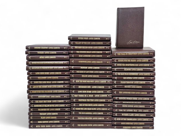 55x Louis L'Amour Western Fiction Hardcover Books