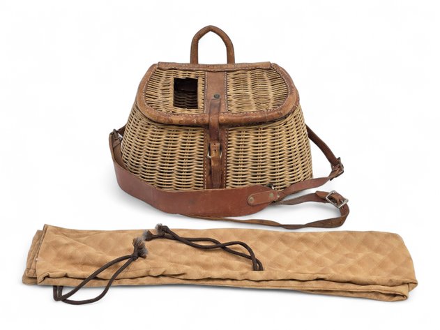 Fishing Creel & Quilted Rod Sleeve