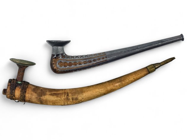 Pair of Late 19th Century Siberian Yup'ik Smoking Pipes