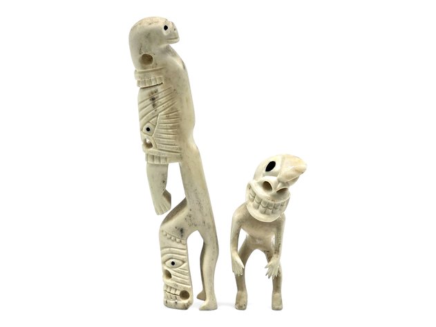 Two Greenlandic Inuit Tupilaq Carvings