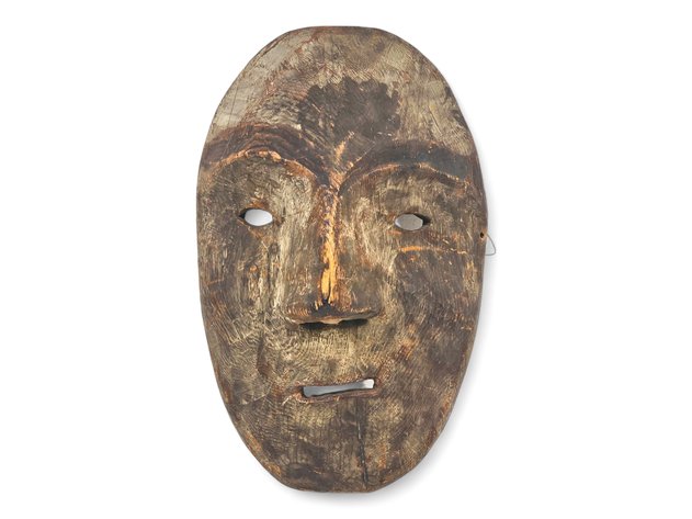 Antique Eskimo Portrait Mask, King Island or Point Hope