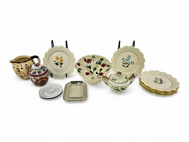 SECLA Dessert Plate Set, Blue Ridge Shell Bowl, H & C. Bowl & More