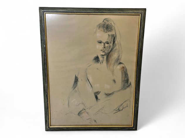 Martha Jean Shadrach Charcoal Portrait Sketch