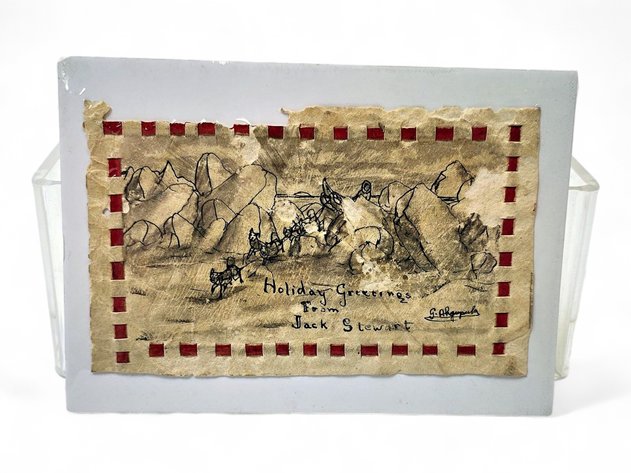 George Aden Ahgupuk Iñupiaq Life Studies on Hide w/ Holiday Greetings