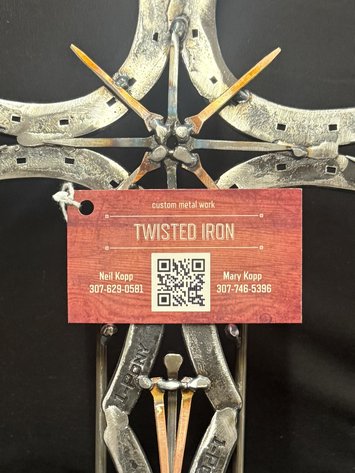 Image for Twisted Iron Horseshoe Cross