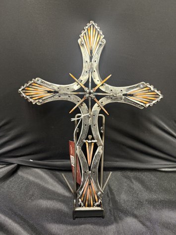 Image for Twisted Iron Horseshoe Cross