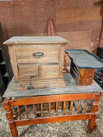Image for Roll Away/Book Shelves.wood table