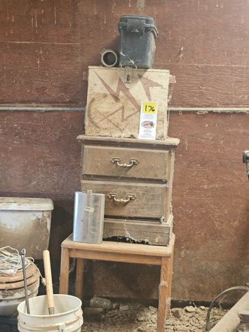 Image for Lg. Flask, Tables, Wood Box