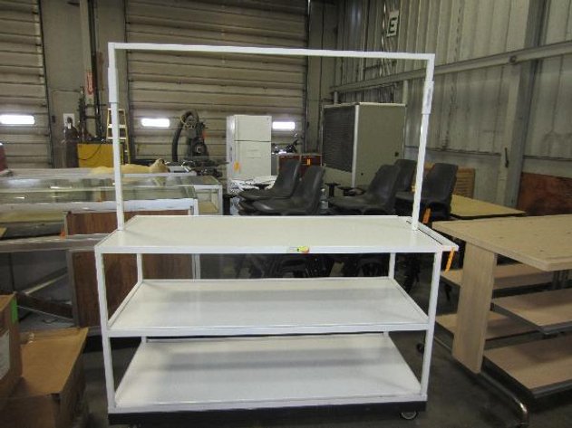 Image for Large Steel White Display Cart (Wall E)